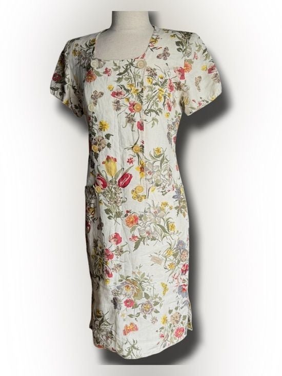 Gucci 100% Linen Floral Dress